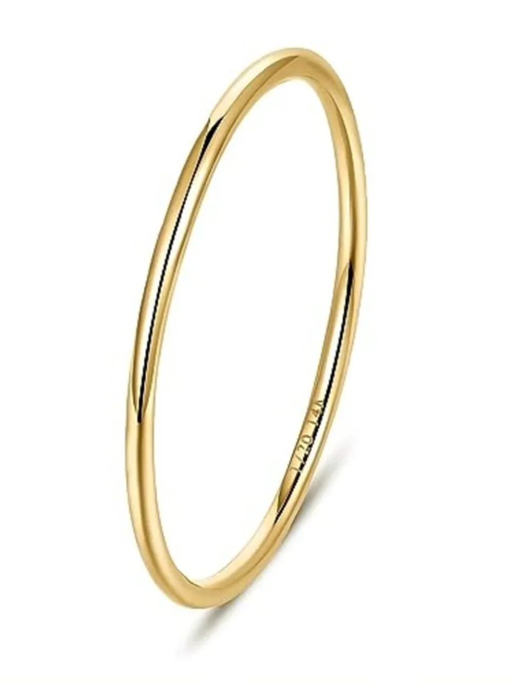 14K Gold Filled Stacking Rings for Women, Dainty Thin Band, Minimalist Wedding